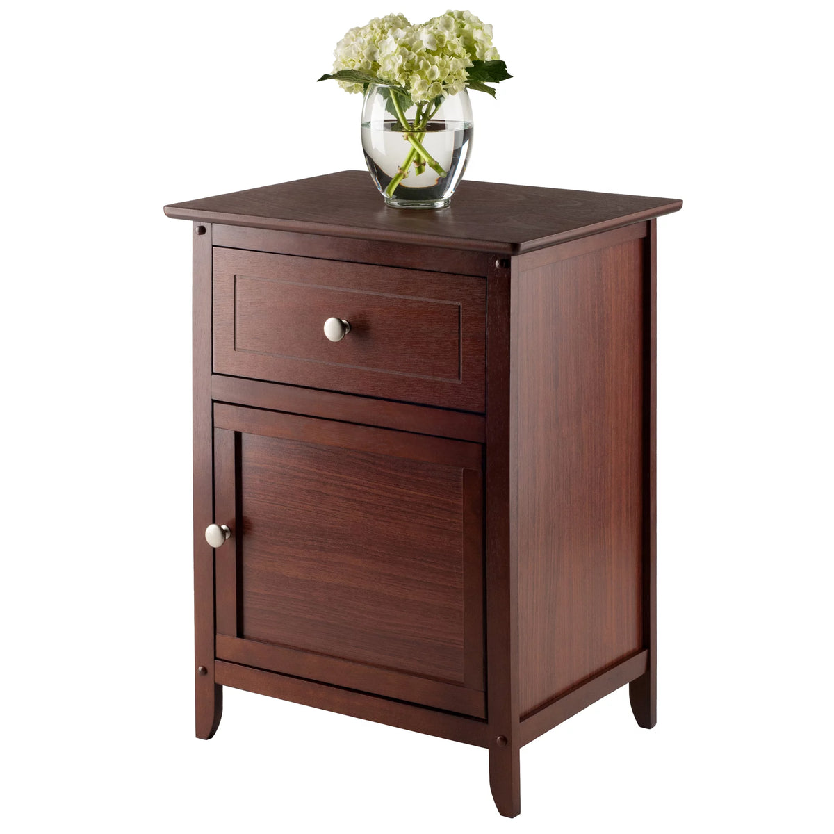 Walnut Finish Accent Table Nightstand W90307