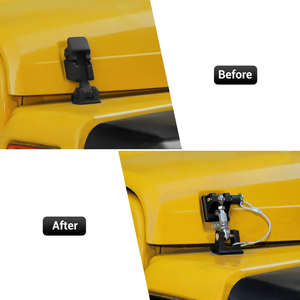 Red Aluminum Alloy Hood Latches for Jeep Wrangle TJ D67833