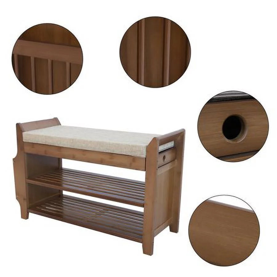 2 Tier Shoe Storage Bench with Drawer J1788
