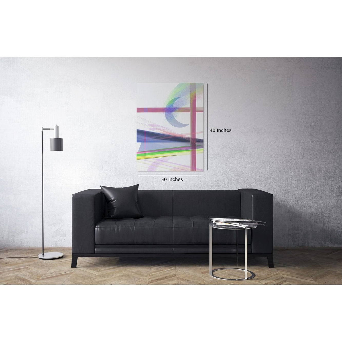 Night Rainbow Matte Canvas in Multi-Color H86210