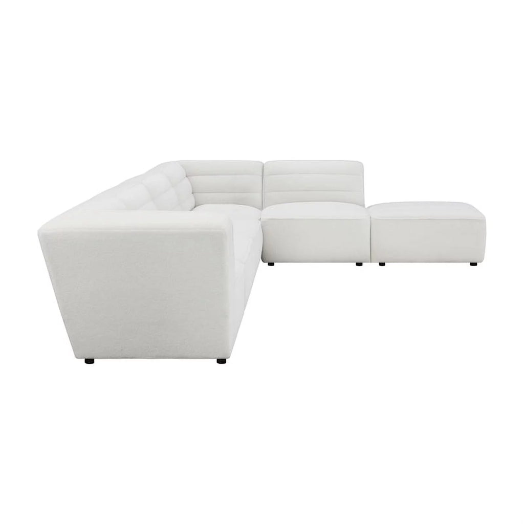 White 6-Piece Faux Leather Sectional L403