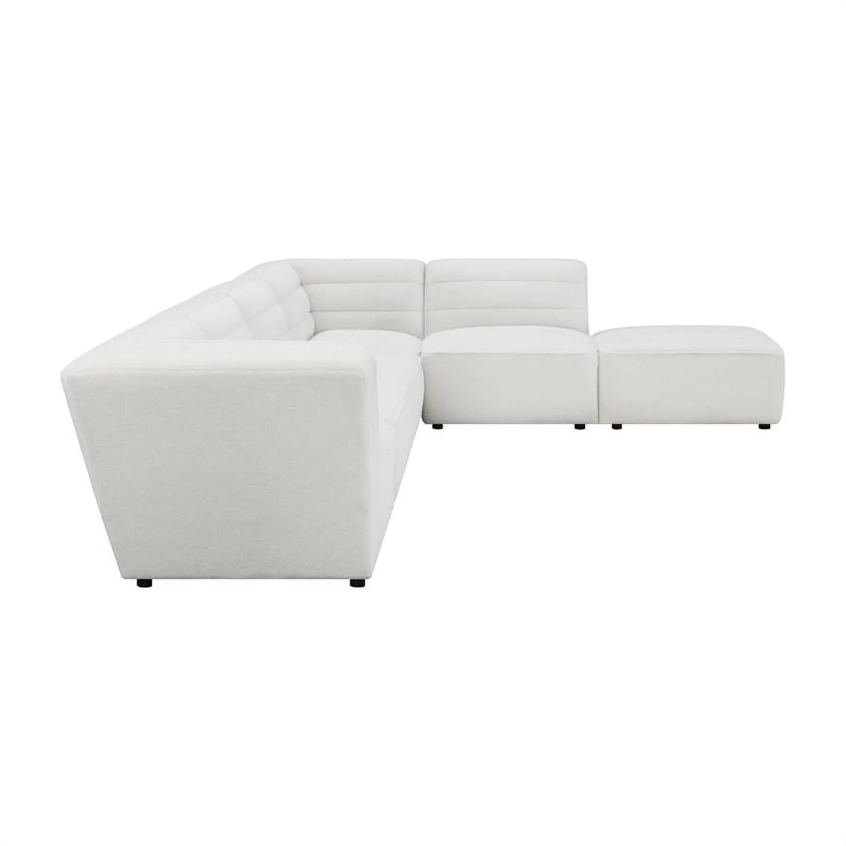 White 6-Piece Faux Leather Sectional L403