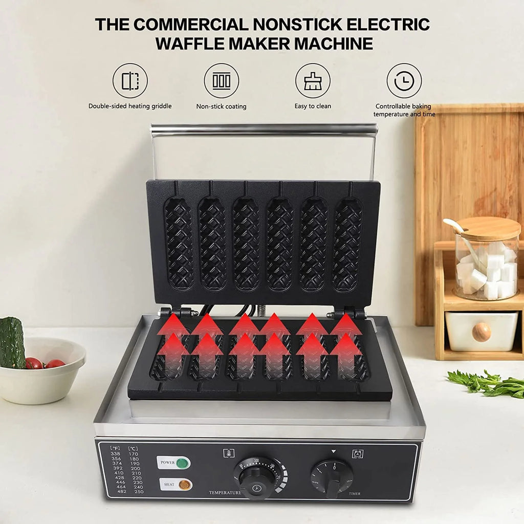 6PCS Non-Stick Electric Waffle Maker I246885