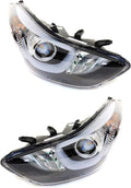 Headlight Assembly for 2014 2015 2016 Hyundai Elantra Driver and Passenger Side w/Bulbs w/LED DRL V16539