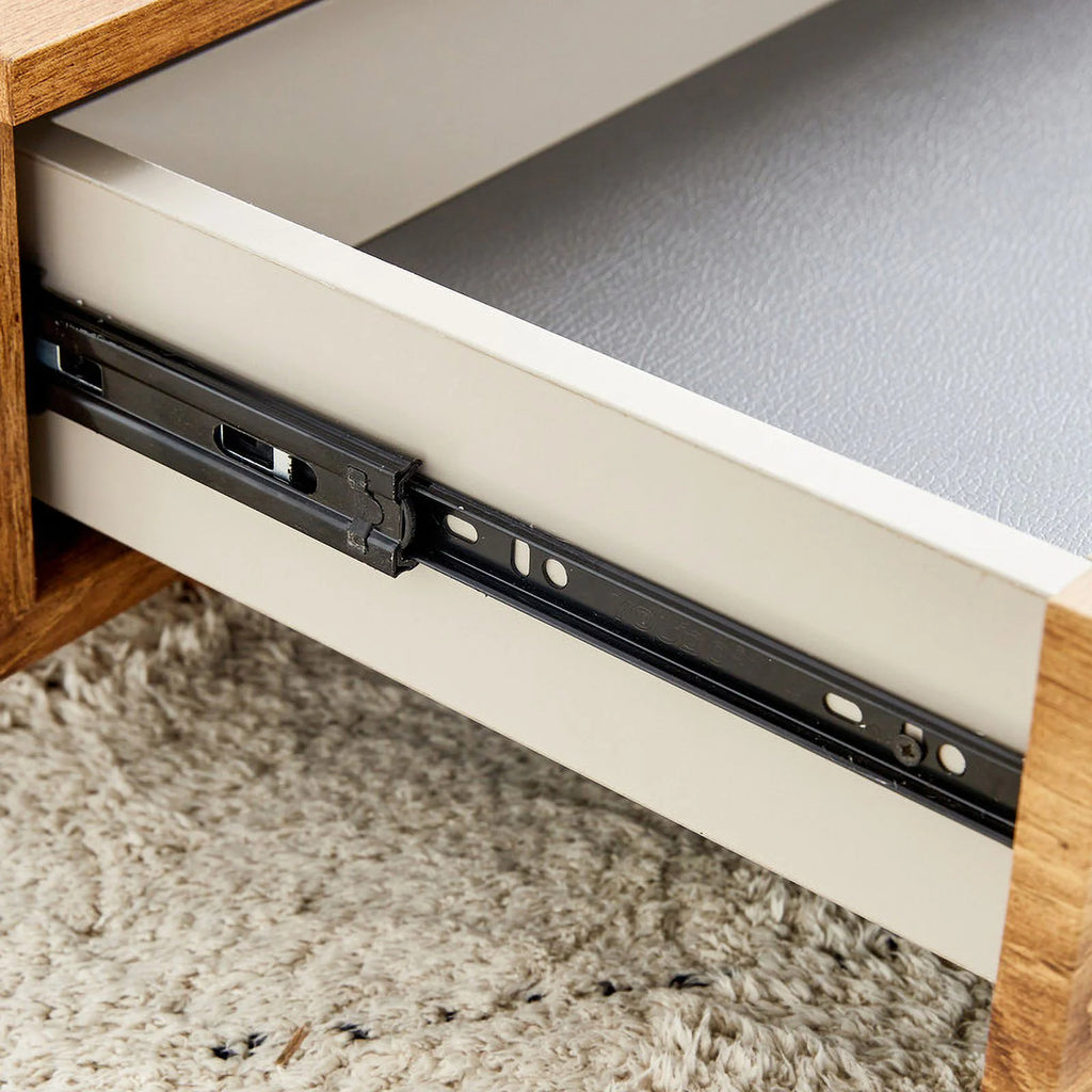 Modern Coffee Table with 2 Drawers White Finish M9232