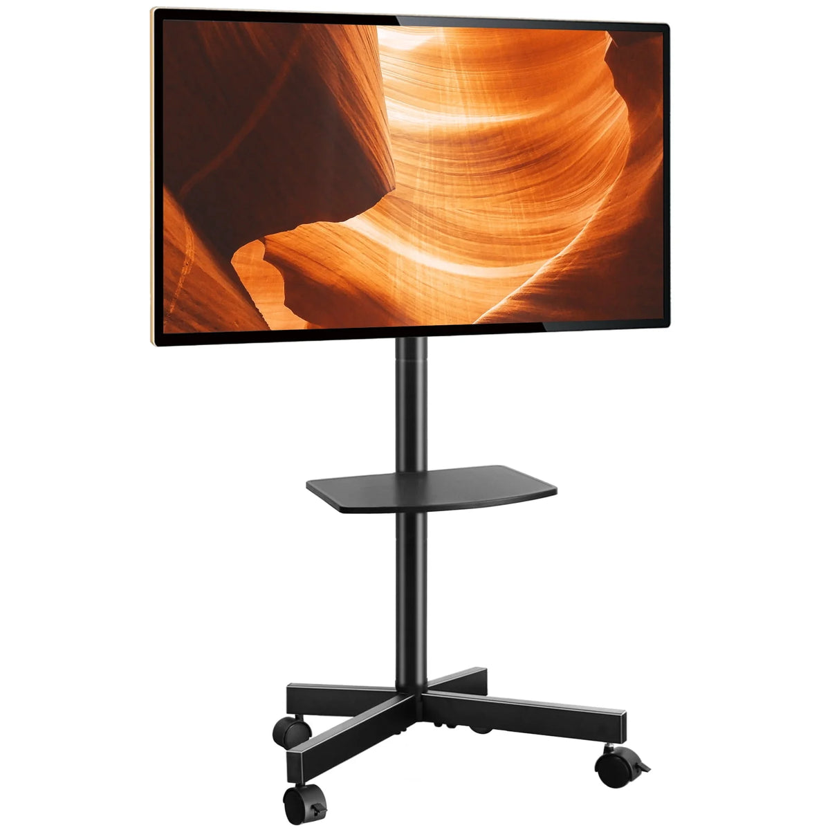 Black Rolling TV Stand for 32 to 60 inch Flat Panel TVs Y252