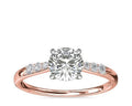 14K Rose Gold Solitaire Diamond Ring H580