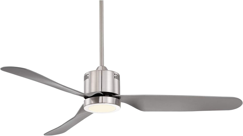 Brushed Nickel Silver 3 Blade Indoor Ceiling Fan with Light LED Remote Control C51019