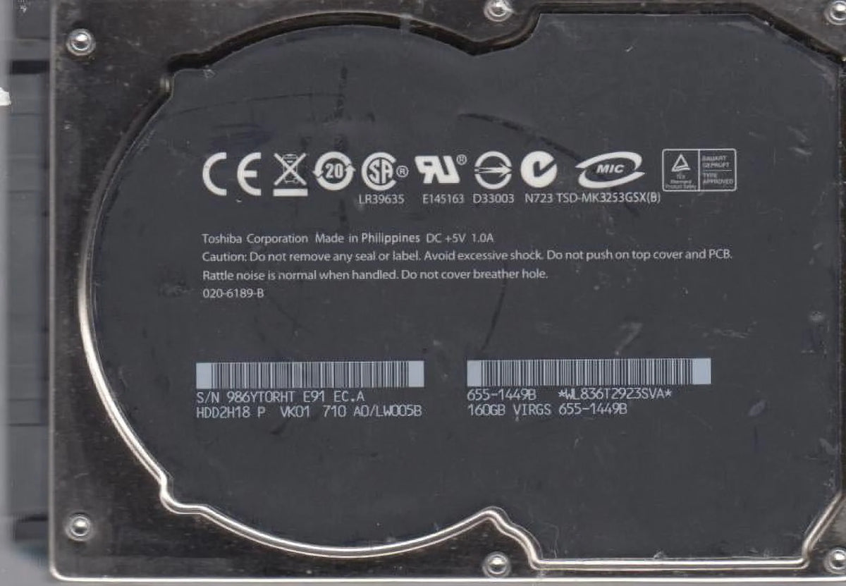 160GB SATA 2.5 Hard Drive R9013