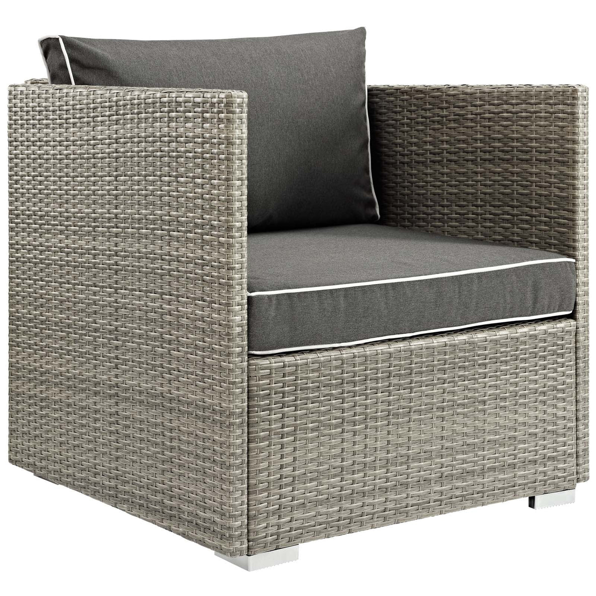 Dark Grey Rattan Wicker Sectional Sofa Set R4718