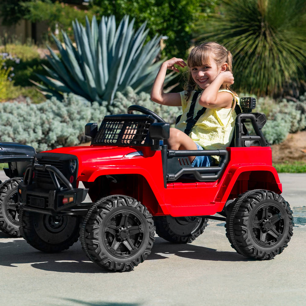 Red 12V Kids Ride On Truck Car with Parent Remote Control W844