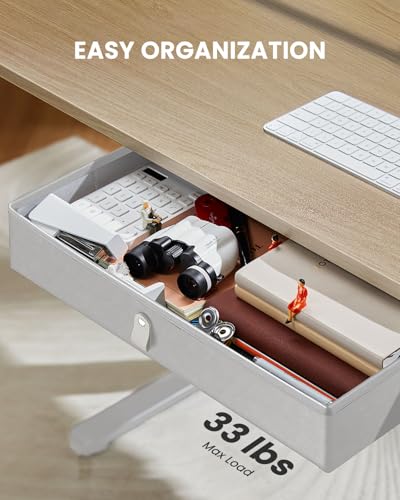 Electric Standing Desk with Drawer, 48 x 24 Adjustable Standing Desk with Storage F352694