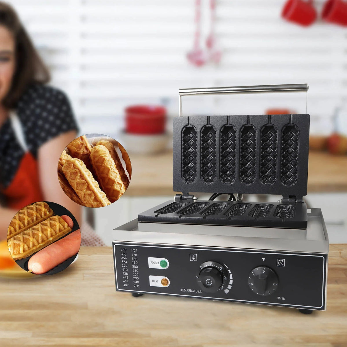 6PCS Non-Stick Electric Waffle Maker I246885
