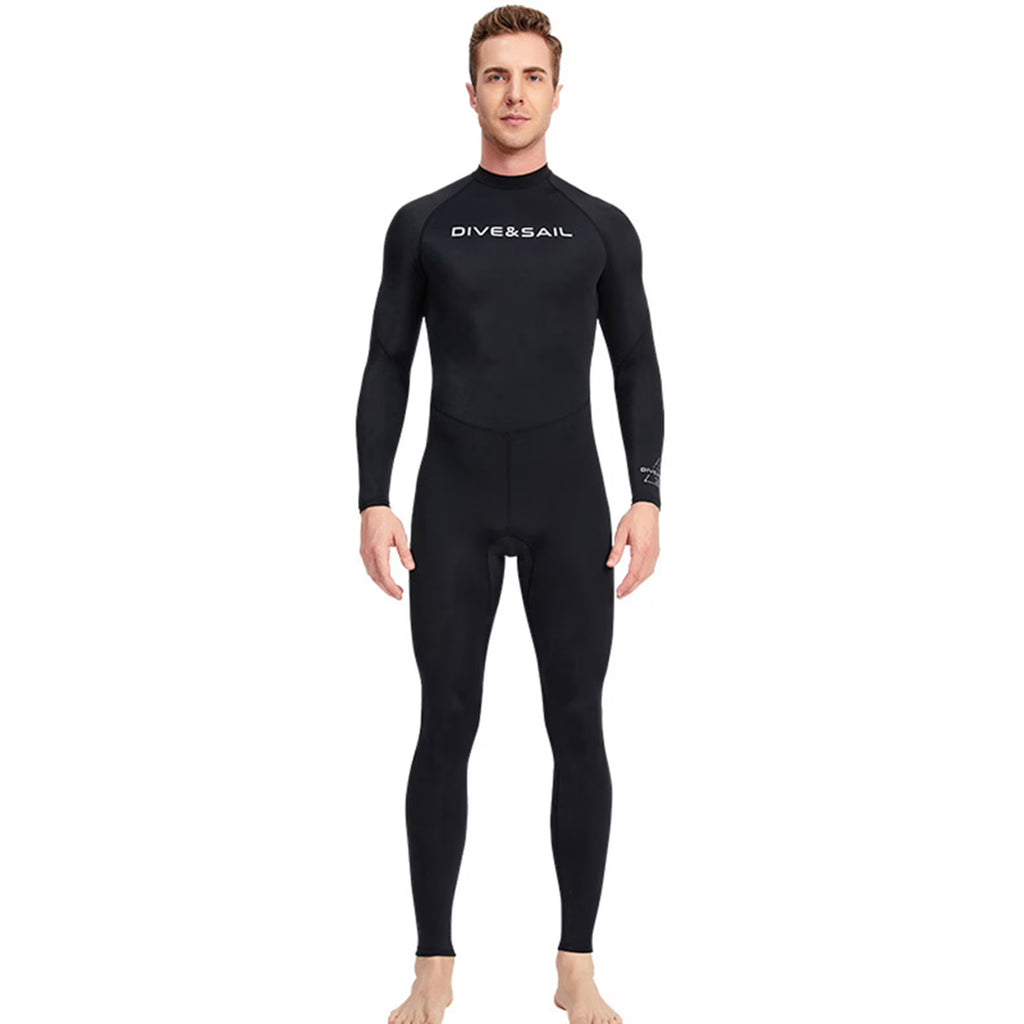 Men's Long Sleeve Quick Dry One Piece Swimsuit with Back Zipper Y160390