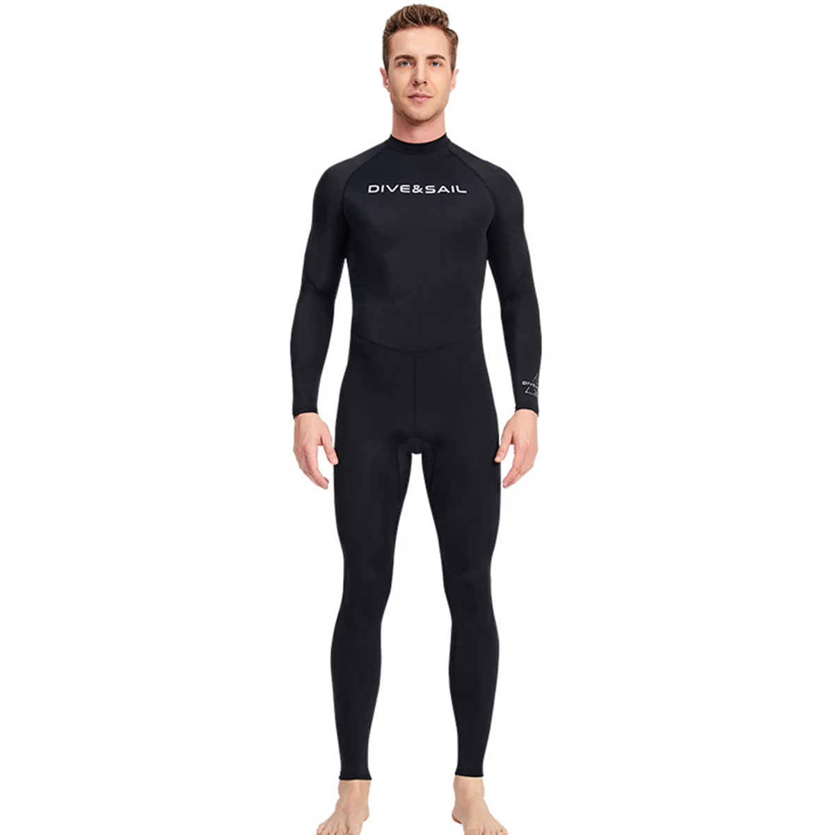 Men's Long Sleeve Quick Dry One Piece Swimsuit with Back Zipper Y160390