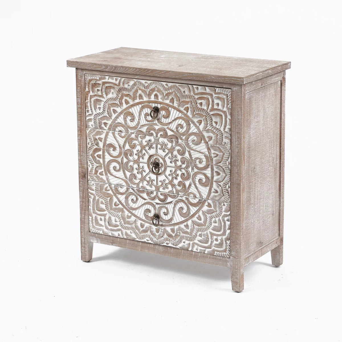 Rustic Wood Three-Drawer Chest Z814767