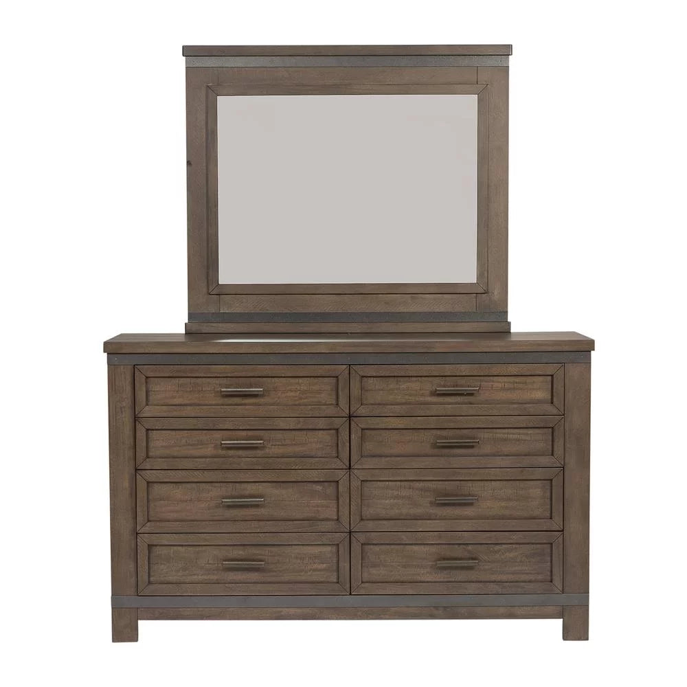 Gray Dresser & Mirror J699056