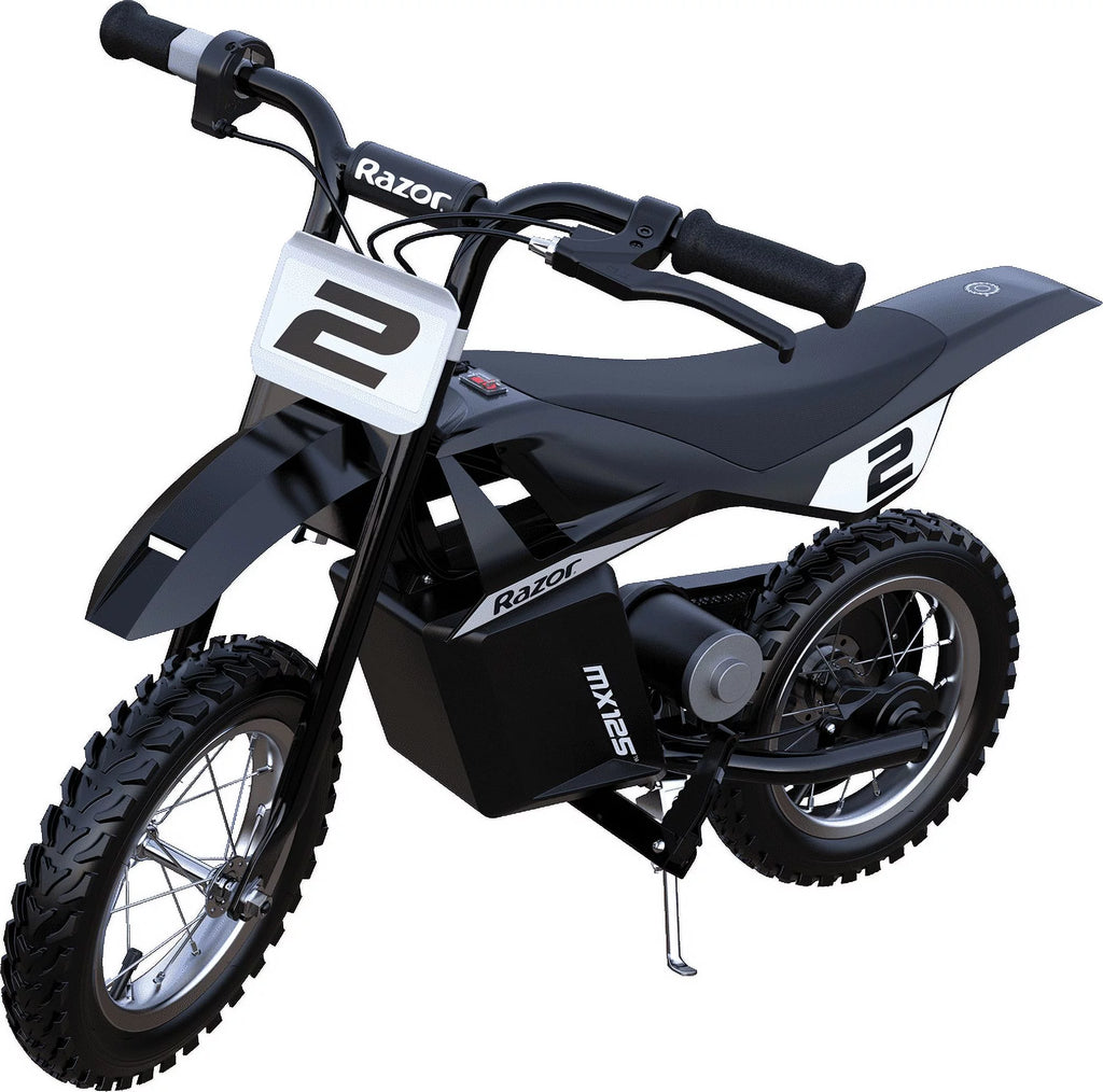 Black Electric-Powered Dirt Bike F896748
