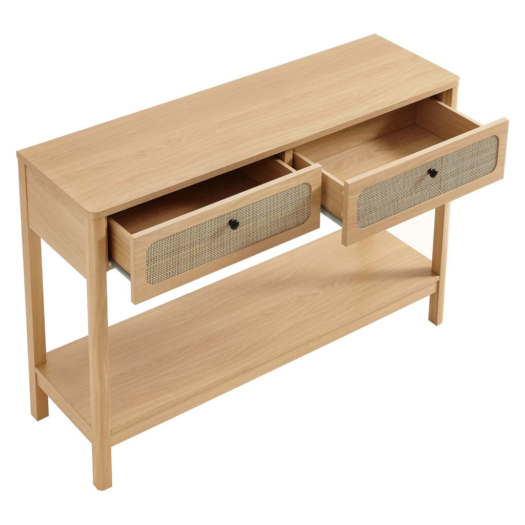 Oak Wood Entryway Console Table W7588