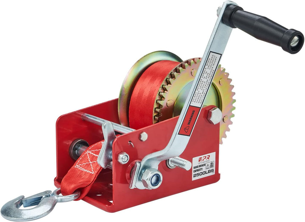 2500lbs Hand Winch with 32ft Steel Cable, Pack of 2 D6576