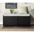 Black Cabinet Storage Bench J107164