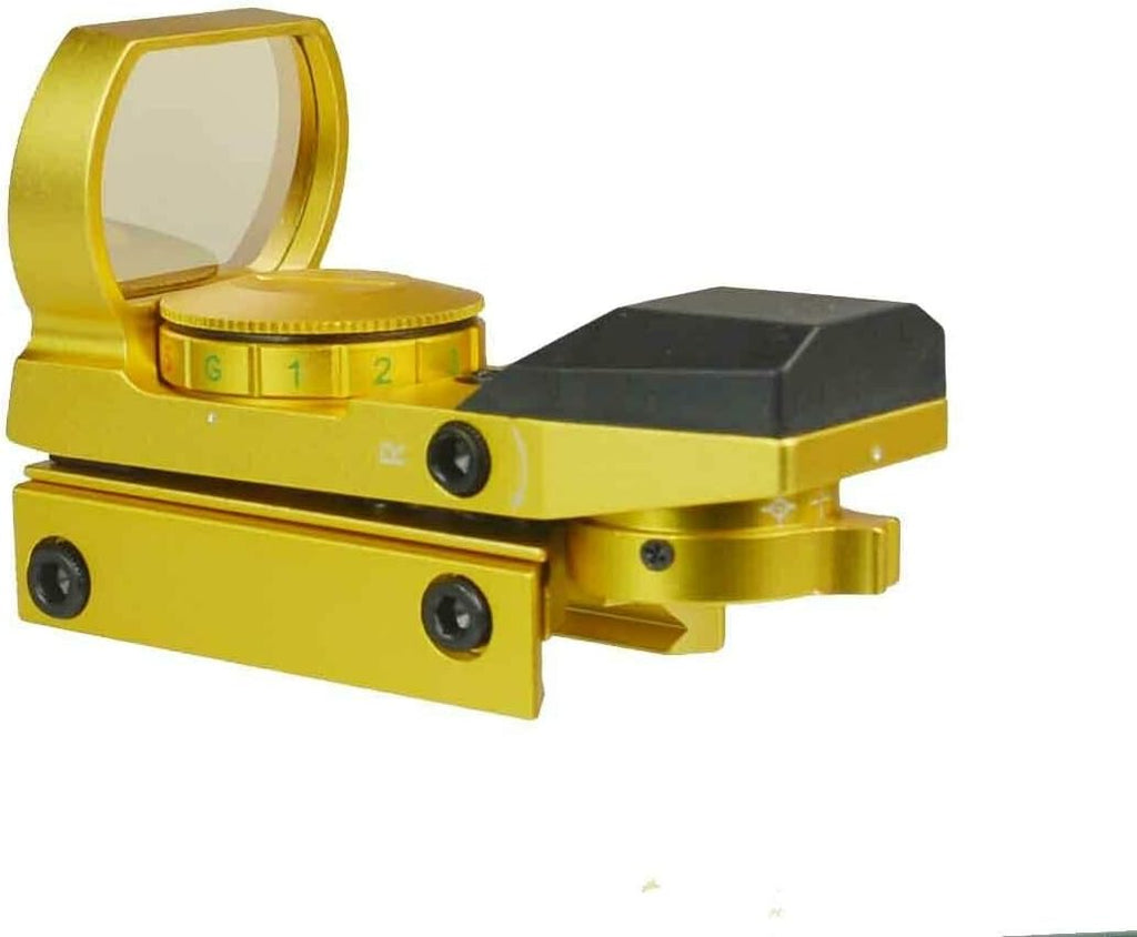 Gold Color Holographic Reflex Sight with 4 Reticals for Picatinny/Weaver V44143
