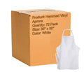 White Hemmed Vinyl Aprons 72 Pack W29391