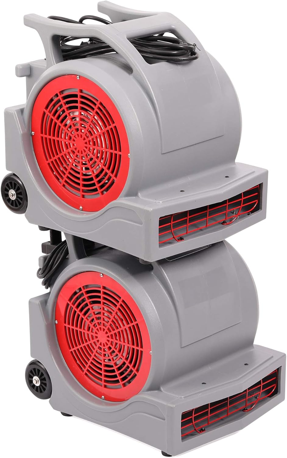 3-Speed 4000 CFM Air Mover Floor Carpet Dryer with Handle Wheelkit Gray S232432