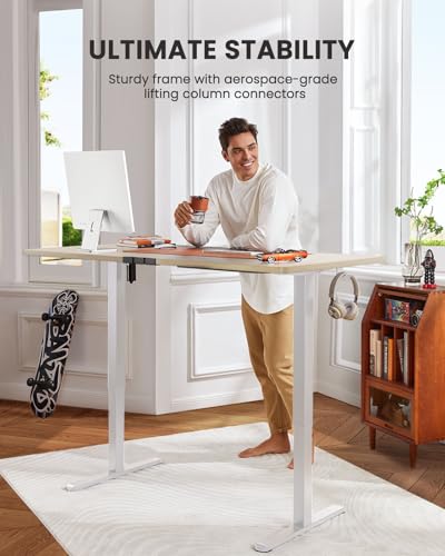 Electric Standing Desk with Drawer, 48 x 24 Adjustable Standing Desk with Storage F352694