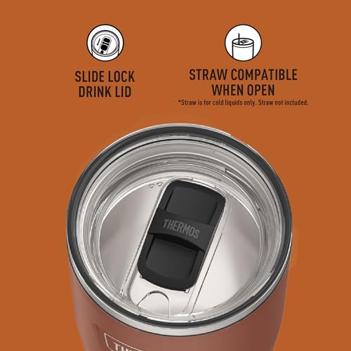 Stainless Steel Cold Tumbler with Slide Lock, 24 Ounce Y367
