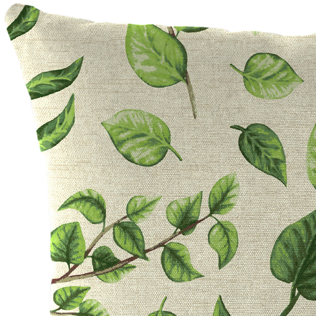 Green Leaves Square Outdoor Throw Pillow 2 Pack C57749