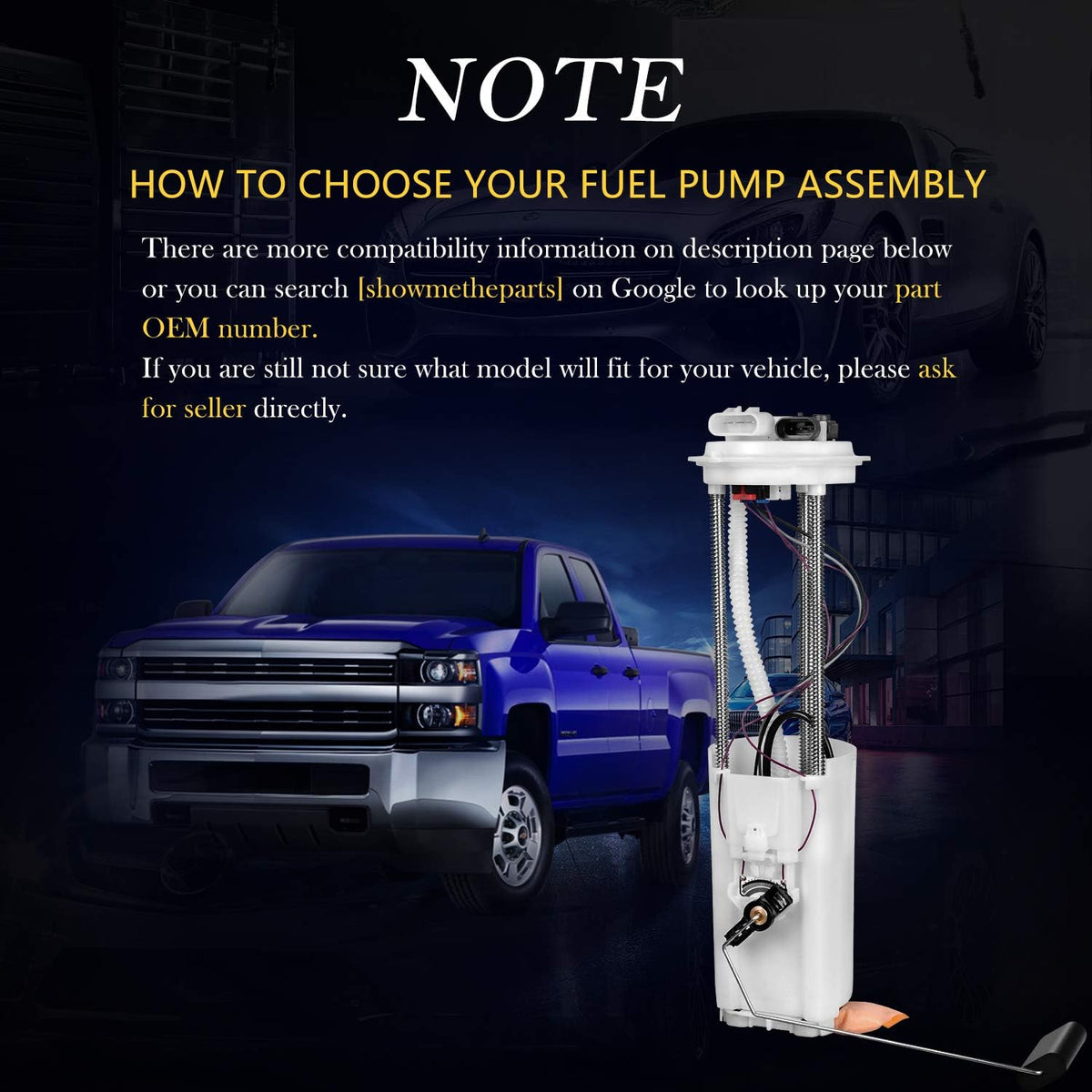 Fuel Pump Pack of 2 for 1997-2002 Chevy S10 GMC Sonoma Isuzu Hombre 4.3L A577725