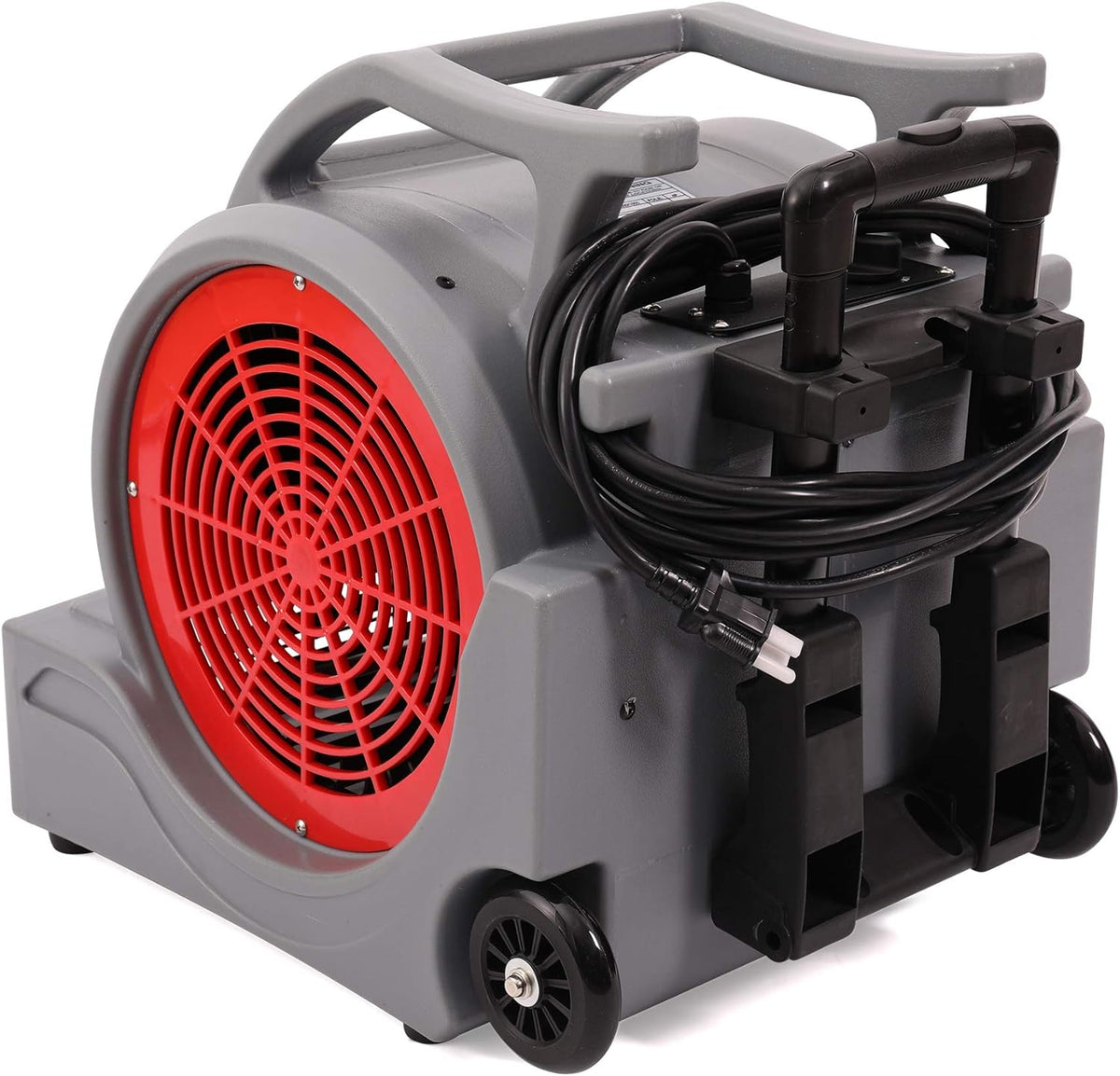 3-Speed 4000 CFM Air Mover Floor Carpet Dryer with Handle Wheelkit Gray S232432